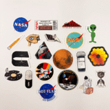 Uzay NASA astronot temalı 20 parça suya dayanıklı vinil sticker seti