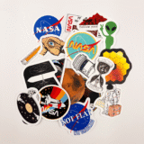 Uzay NASA astronot temalı 20 parça suya dayanıklı vinil sticker seti