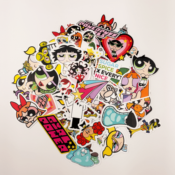 Powerpuff Girls Mega Sticker Paketi 46 Parça Kaliteli Su Geçirmez Etiket Seti