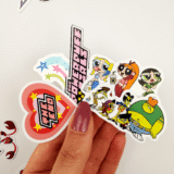 Powerpuff Girls karakterlerinin yer aldığı 46 parçalı vinil sticker paketi