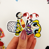 Powerpuff Girls karakterlerinin yer aldığı 46 parçalı vinil sticker paketi