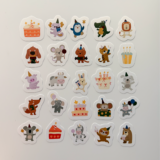 Sevimli hayvanlar doğum günü temalı 25 parça suya dayanıklı vinil sticker paketi