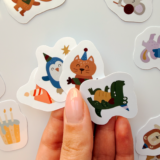 Sevimli hayvanlar doğum günü temalı 25 parça suya dayanıklı vinil sticker paketi
