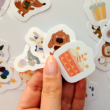 Sevimli hayvanlar doğum günü temalı 25 parça suya dayanıklı vinil sticker paketi