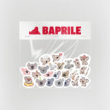 Sevimli koala desenli 80 parça suya dayanıklı vinyl sticker seti