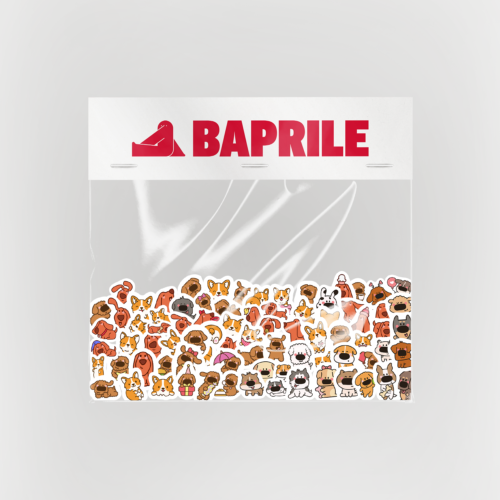 Sevimli Köpekler 80 Parça Sticker Paketi Kaliteli Su Geçirmez Laptop Termos Telefon Etiket Seti
