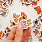 Sevimli Köpekler 80 Parça Sticker Paketi Kaliteli Su Geçirmez Laptop Termos Telefon Etiket Seti