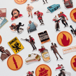 Team Fortress 2 TF2 33 Parça Kaliteli Laptop Telefon Termos Etiket Seti