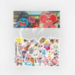 Gumball 40 Parça Sticker Paketi Suya Dayanıklı Laptop Termos Telefon Etiket Seti