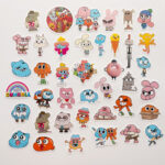 Gumball 40 Parça Sticker Paketi Suya Dayanıklı Laptop Termos Telefon Etiket Seti
