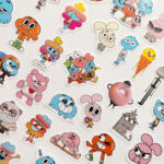 Gumball 40 Parça Sticker Paketi Suya Dayanıklı Laptop Termos Telefon Etiket Seti