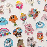 Gumball çizgi dizi karakterleri sticker paketi - 40 parça suya dayanıklı vinil etiket
