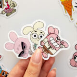 Gumball çizgi dizi karakterleri sticker paketi - 40 parça suya dayanıklı vinil etiket