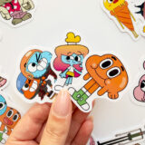 Gumball çizgi dizi karakterleri sticker paketi - 40 parça suya dayanıklı vinil etiket