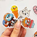Gumball çizgi dizi karakterleri sticker paketi - 40 parça suya dayanıklı vinil etiket