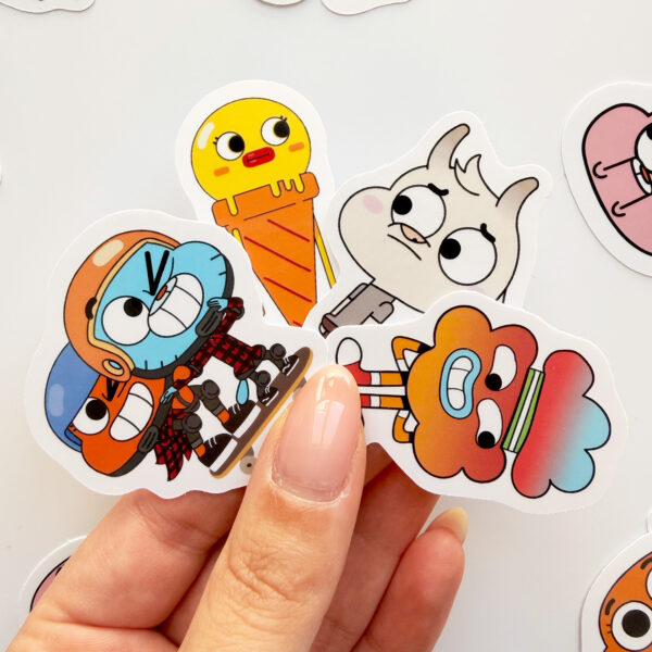 Gumball 40 Parça Sticker Paketi Suya Dayanıklı Laptop Termos Telefon Etiket Seti