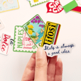 İtalya temalı 19 parça suya dayanıklı vinyl sticker seti