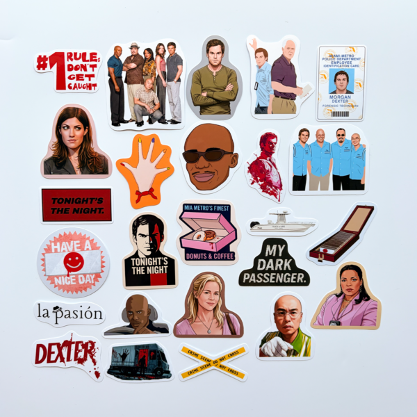 Dexter 25 Parça Sticker Paketi Suya Dayanıklı Laptop Termos Telefon Etiket Seti