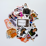 Gilmore Girls temalı 30 parça suya dayanıklı vinyl sticker seti, parlak vinil, laptop ve termos üzerinde gösterim