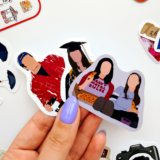 Gilmore Girls temalı 30 parça suya dayanıklı vinyl sticker seti, parlak vinil, laptop ve termos üzerinde gösterim