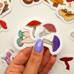 Renkli Mantarlar 30 Parça Sticker Paketi Suya Dayanıklı Ajanda Laptop Termos Telefon Etiket Seti