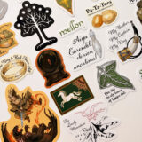 Yüzüklerin Efendisi fan illustration 22 parça suya dayanıklı parlak vinil sticker paketi