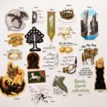 Yüzüklerin Efendisi LOTR Fan Illustrations 22 Parça Sticker Paketi Suya Dayanıklı Laptop Termos Telefon Etiket Seti