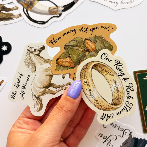 Yüzüklerin Efendisi LOTR Fan Illustrations 22 Parça Sticker Paketi Suya Dayanıklı Laptop Termos Telefon Etiket Seti
