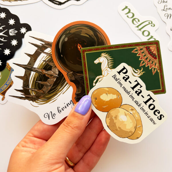 Yüzüklerin Efendisi LOTR Fan Illustrations 22 Parça Sticker Paketi Suya Dayanıklı Laptop Termos Telefon Etiket Seti