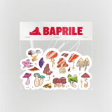 Renkli mantar çizimli 30 parça suya dayanıklı vinil sticker paketi