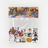 Gilmore Girls temalı 30 parça suya dayanıklı vinyl sticker seti, parlak vinil, laptop ve termos üzerinde gösterim