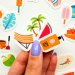 Renkli Yaz Tatili Temalı 73 Parça Mix Sticker Paketi Summer Suya Dayanıklı Laptop Termos Telefon Etiket Seti