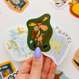 Tatil ve seyahat temalı 30 parça suya dayanıklı vinil sticker paketi