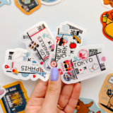 Tatil ve seyahat temalı 30 parça suya dayanıklı vinil sticker paketi