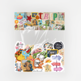 Tatil ve seyahat temalı 30 parça suya dayanıklı vinil sticker paketi