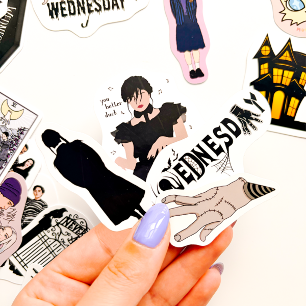 Wednesday 30 Parça Sticker Paketi Suya Dayanıklı Laptop Termos Telefon Etiket Seti