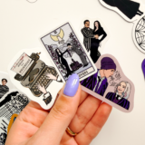 Wednesday 30 parça suya dayanıklı vinil sticker paketi ve etiket seti