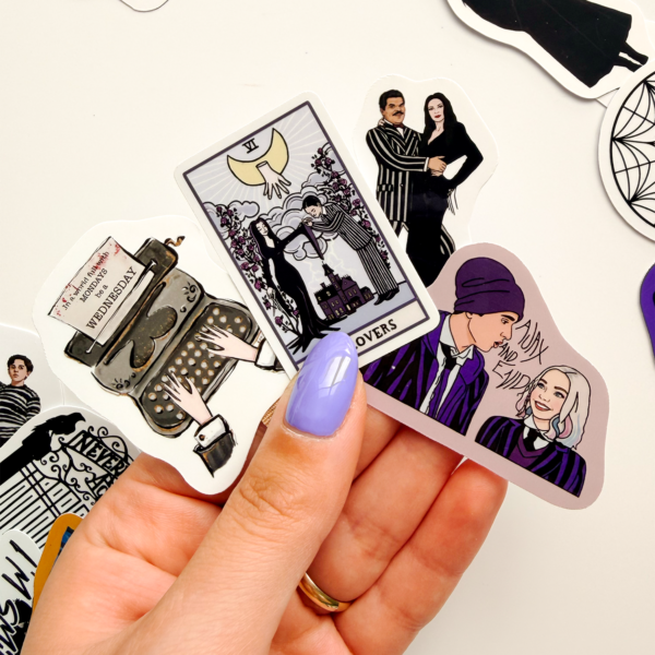 Wednesday 30 Parça Sticker Paketi Suya Dayanıklı Laptop Termos Telefon Etiket Seti