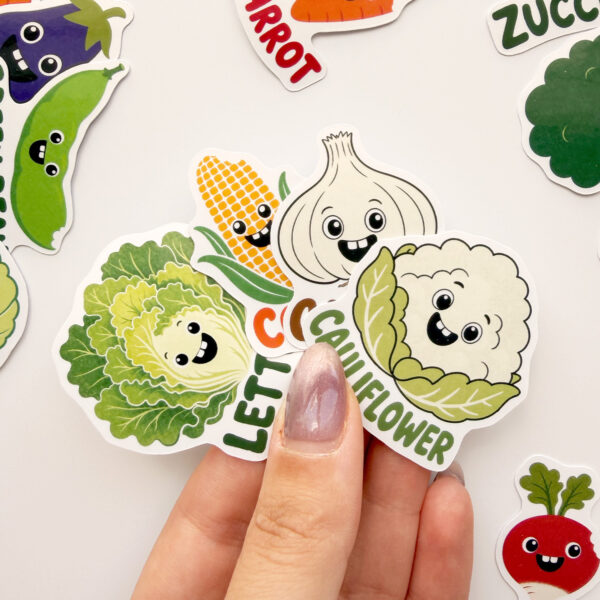İngilizce Sebzeler 21 Adet Sticker Paketi Ajanda Laptop Termos Telefon Etiket Seti