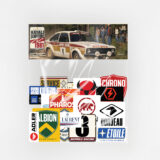 Hayali Şampiyona Ralli Sponsor Çıkartmaları 24 Adet Suya Dayanıklı Vinil Sticker Seti