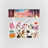 Japon temalı kültürel 42 adet suya dayanıklı parlak vinil sticker paketi