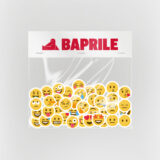 Emojiler Mix Duygu Yüz İfadeleri 96 Adet Suya Dayanıklı Vinyl Sticker Paketi Baprile