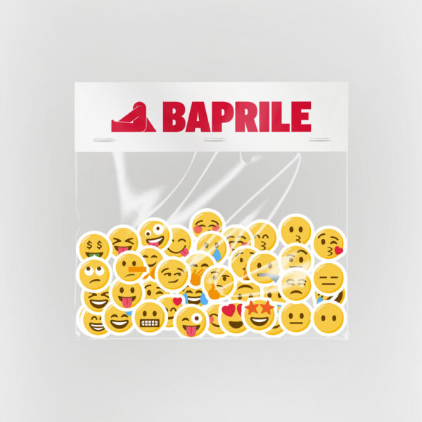 Emojiler Mix Duygu Yüz İfadeleri 96 Adet Suya Dayanıklı Vinyl Sticker Paketi Baprile