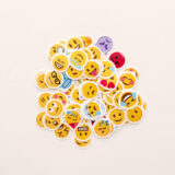 Emojiler Mix Duygu Yüz İfadeleri 96 Adet Suya Dayanıklı Vinyl Sticker Paketi Baprile
