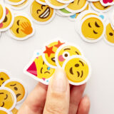 Emojiler Mix Duygu Yüz İfadeleri 96 Adet Suya Dayanıklı Vinyl Sticker Paketi Baprile