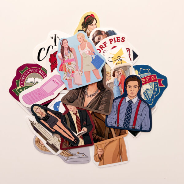 Gossip Girl 28 adet suya dayanıklı vinil sticker paketi