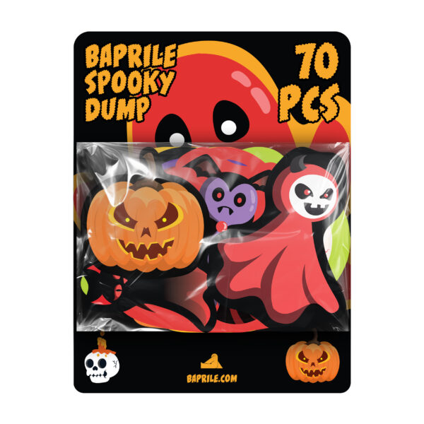 Spooky Dump Halloween 70 adet Cadılar Bayramı sticker paketi ve etiketleri