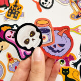 Spooky Dump Halloween 70 adet Cadılar Bayramı sticker paketi ve etiketleri