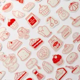 Pastane ve pastacılık temalı 94 adet kruvasan, kek, donut ve pastacı karakterli sticker paketi
