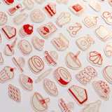 Pastane ve pastacılık temalı 94 adet kruvasan, kek, donut ve pastacı karakterli sticker paketi
